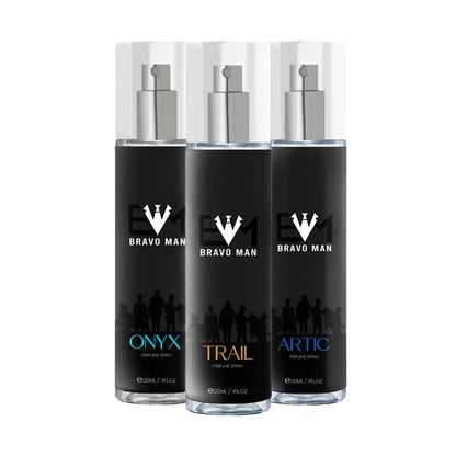 BRAVOMAN TRAIL, ARTIC & ONYX No Gas Body Mist Combo