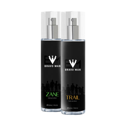 BRAVOMAN Men Body Mist Combo Trail & Zane